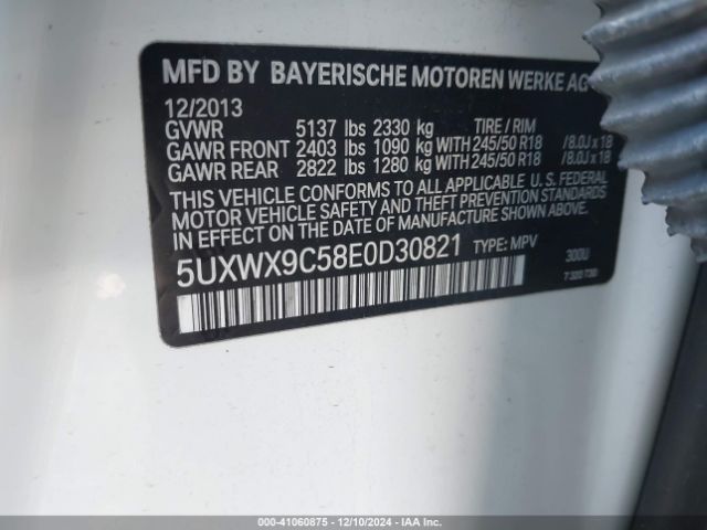 5UXWX9C58E0D30821 BMW X3 Xdrive28i