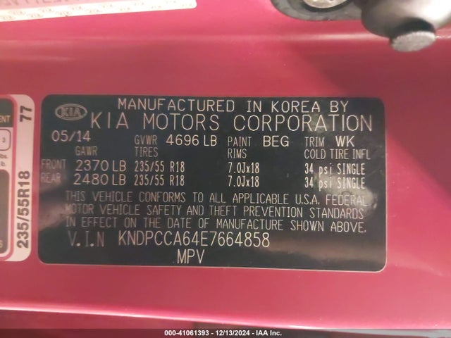 KIA Sportage Sx 2014 KNDPCCA64E7664858 Image 9