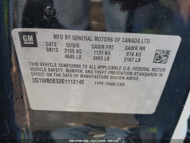 2G1WB5E32E1112145 Chevrolet Impala Limited Lt