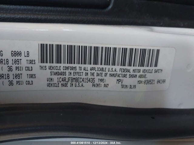 Jeep Grand Cherokee Limited 2014 1C4RJFBM8EC415435 Image 9