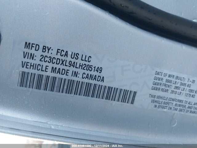 Dodge Charger Srt Hellcat Rwd 2020 2C3CDXL94LH205149 Image 9