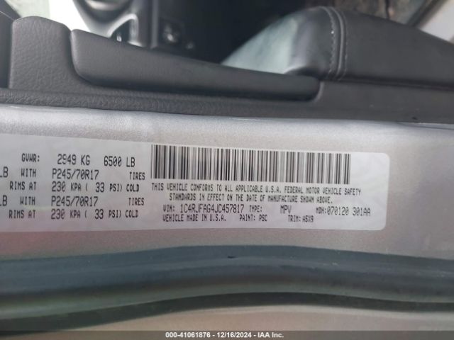 1C4RJFAG4JC457817 Jeep Grand Cherokee Laredo 4x4