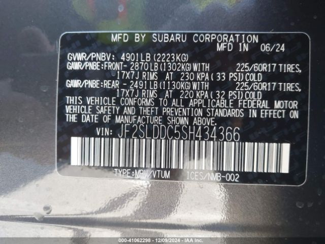 JF2SLDDC5SH434366 Subaru Forester Premium