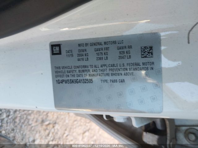 1G4PW5SK9G4132505 Buick Verano Sport Touring Group