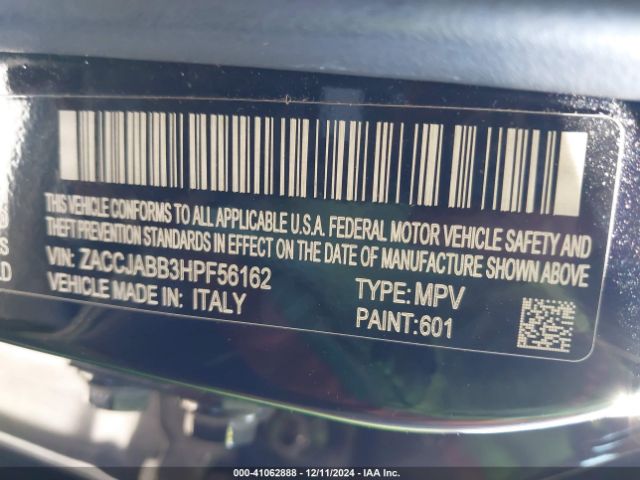 ZACCJABB3HPF56162 Jeep Renegade Latitude Fwd
