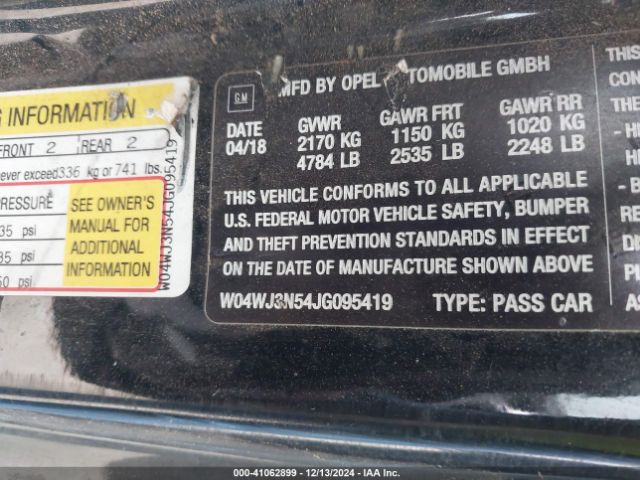 W04WJ3N54JG095419 Buick Cascada Sport Touring