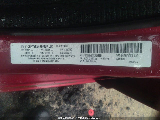 1C3CCBAB7EN209234 Chrysler 200 LX