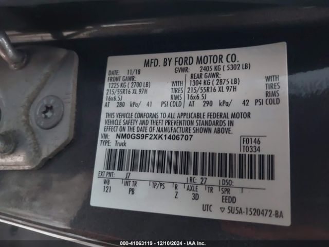 NM0GS9F2XK1406707 Ford Transit Connect Xlt