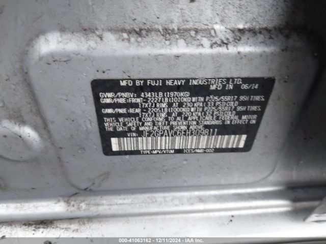 JF2GPAVC6EH309811 Subaru Xv Crosstrek 2.0i Premium