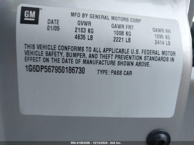 2005 CADILLAC CTS 1G6DP567950186730 Photo 8