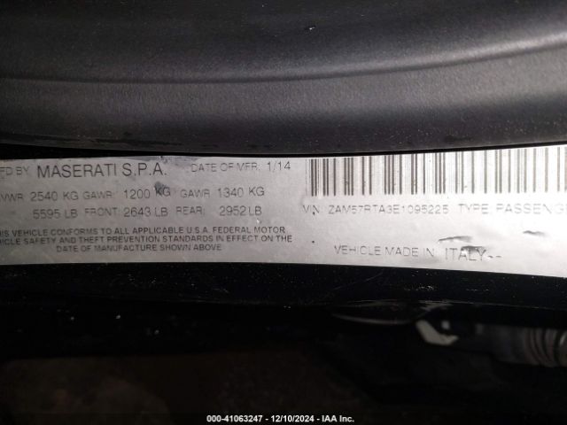 ZAM57RTA3E1095225 Maserati Ghibli S Q4