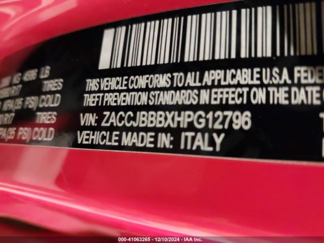 ZACCJBBBXHPG12796 Jeep Renegade Latitude 4x4