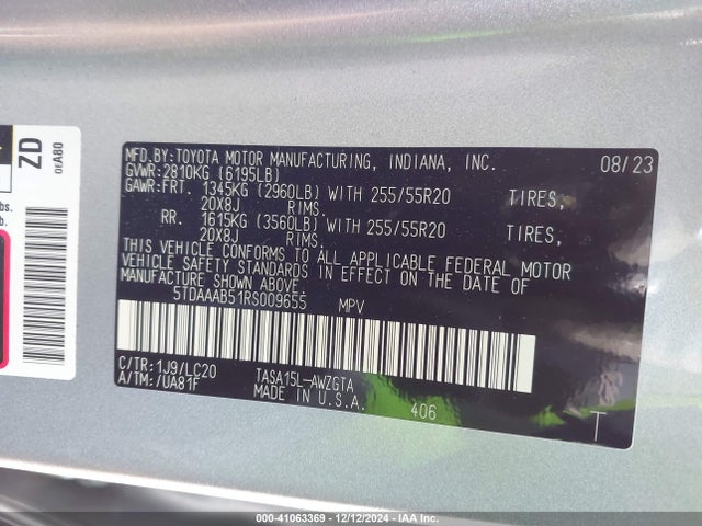 Toyota Grand Highlander Limited 2024 5TDAAAB51RS009655 Image 9