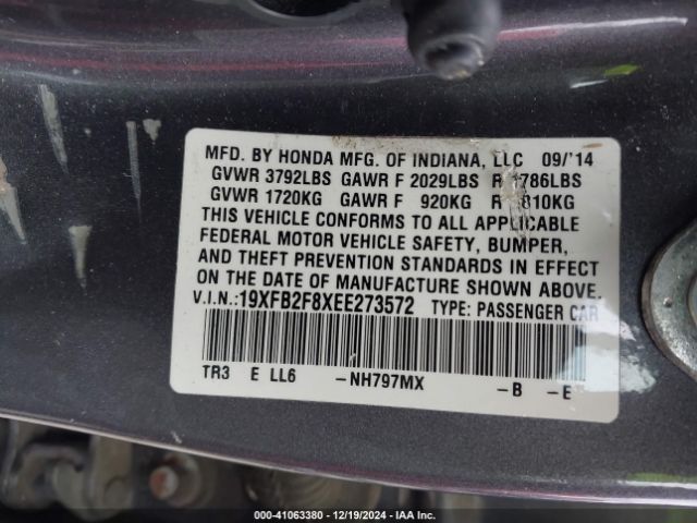 19XFB2F8XEE273572 Honda CIVIC EX