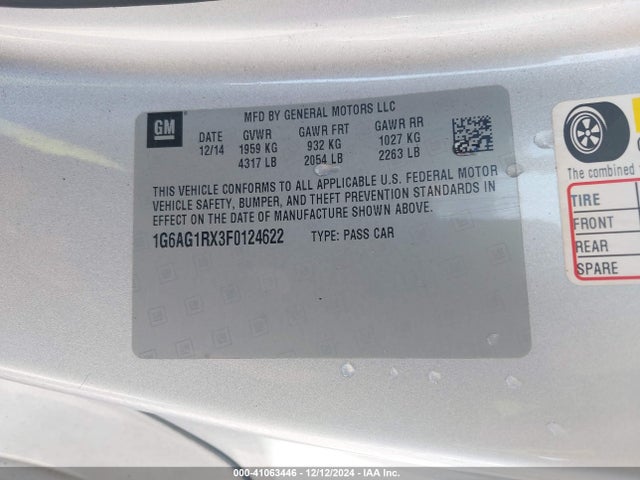 2015 CADILLAC ATS 1G6AG1RX3F0124622 Photo 8