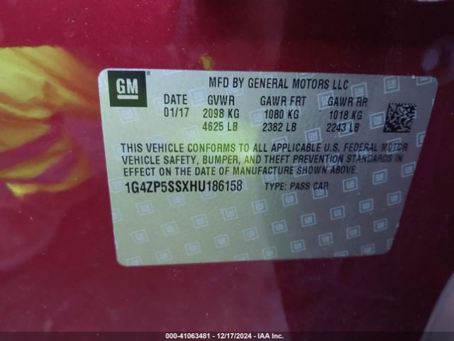 1G4ZP5SSXHU186158 Buick Lacrosse Essence