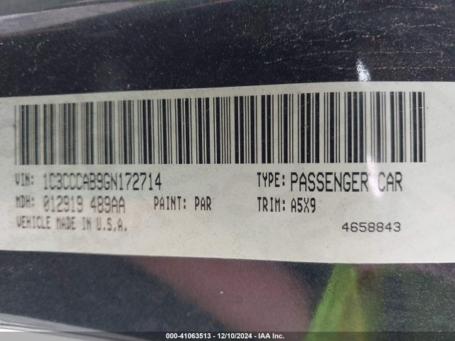 Chrysler 200 Limited 2016 1C3CCCAB9GN172714 Image 9
