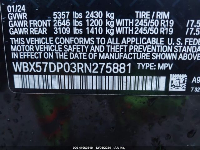 WBX57DP03RN275881 BMW X3 Xdrive30i