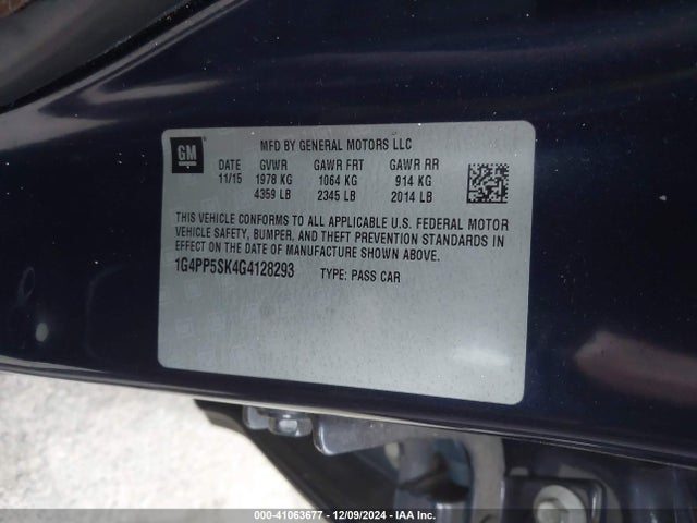 Buick Verano 2016 1G4PP5SK4G4128293 Image 9