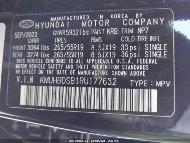 KMUHBDSB1RU177632 Genesis Gv80 2.5t Awd