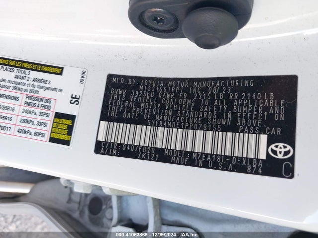 Toyota COROLLA LE 2023 5YFB4MDE1PP079155 Image 9