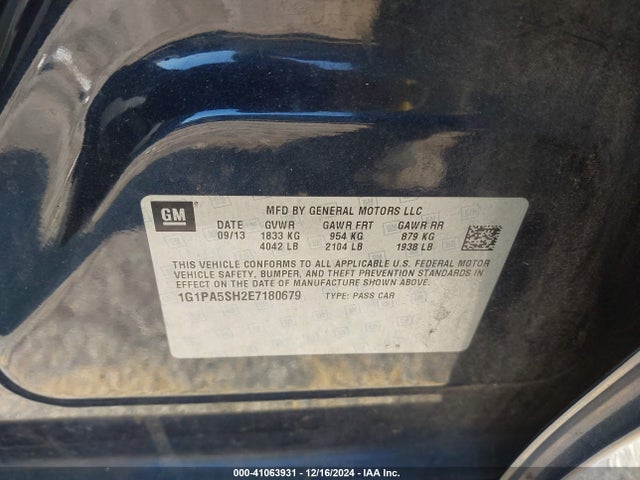 Chevrolet Cruze Ls Auto 2014 1G1PA5SH2E7180679 Image 9