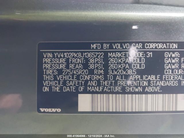 YV4102PK8J1365722 Volvo Xc90 T5 Momentum