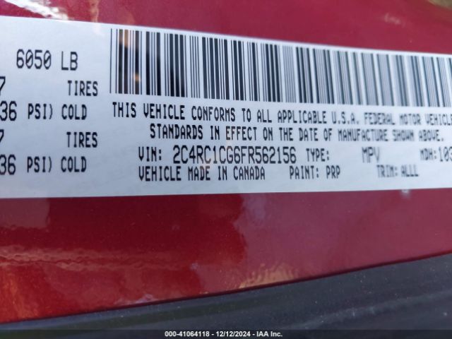 2C4RC1CG6FR562156 Chrysler Town & Country Touring-l