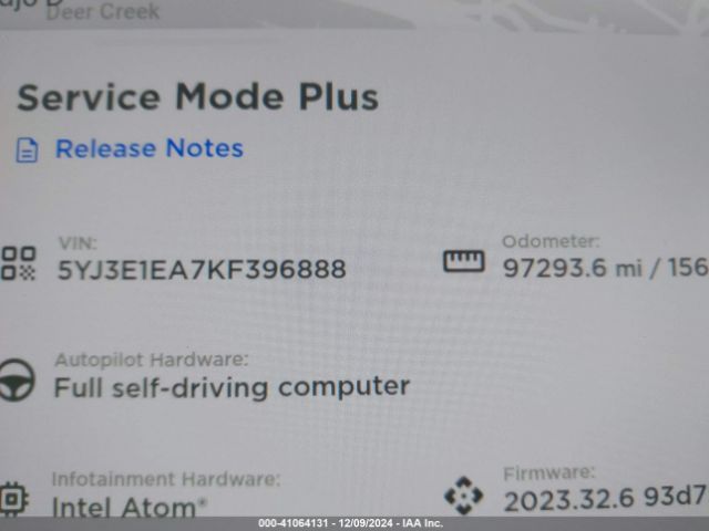 5YJ3E1EA7KF396888 Tesla Model 3 Long Range/mid Range/standard Range/standard Range Plus