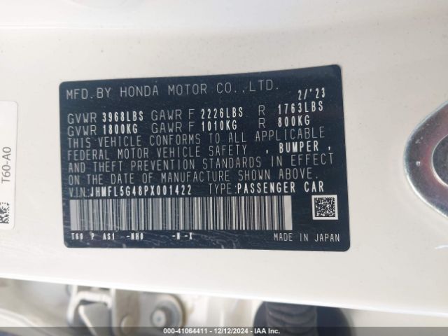 JHMFL5G48PX001422 Honda Civic Type R Touring