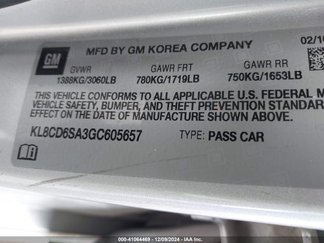 Chevrolet Spark 1lt Cvt 2016 KL8CD6SA3GC605657 Image 9