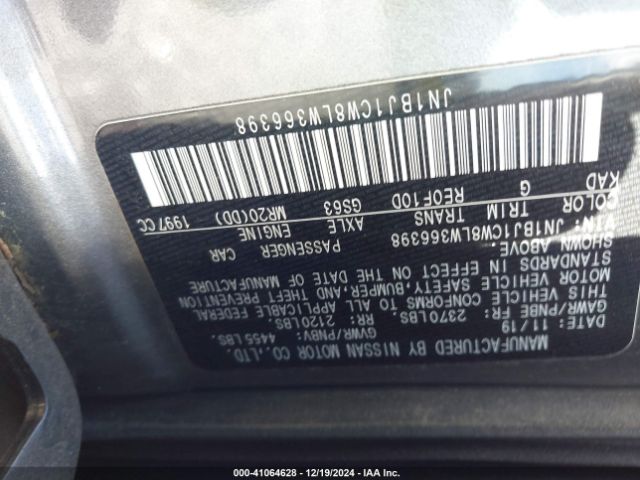 JN1BJ1CW8LW366398 Nissan Rogue Sport Sv Awd Xtronic Cvt