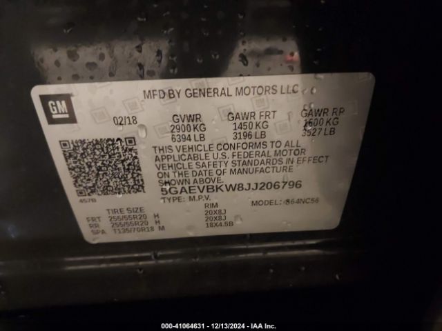 5GAEVBKW8JJ206796 Buick Enclave Premium