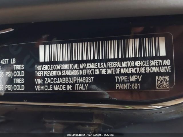 ZACCJABB3JPH46937 Jeep Renegade Altitude Fwd