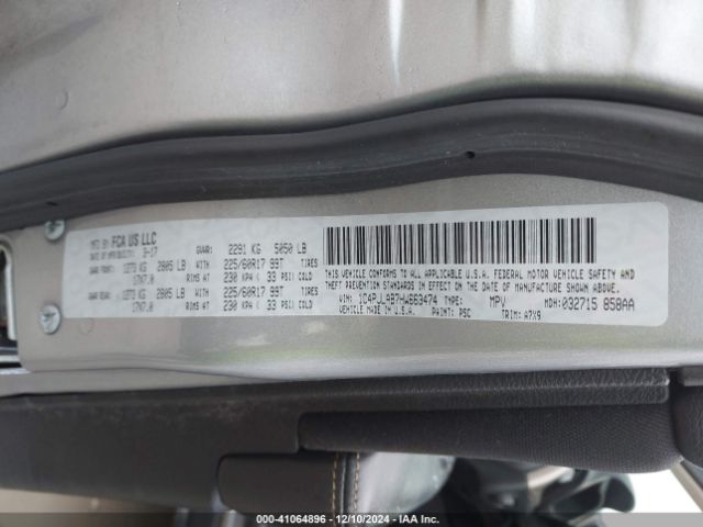 1C4PJLAB7HW663474 Jeep Cherokee Sport Fwd