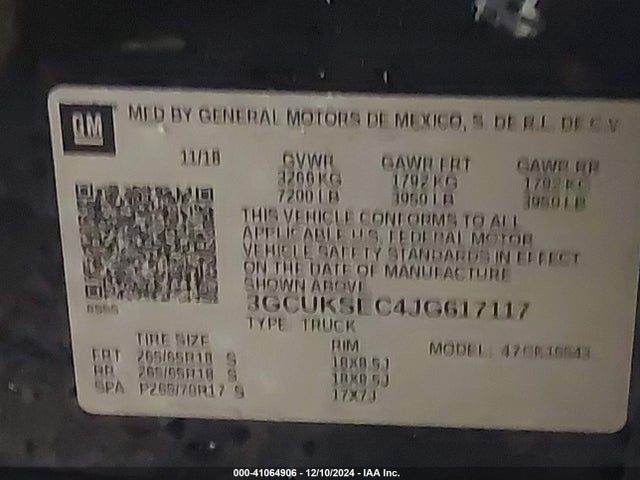 Chevrolet Silverado 1500 2lz 2018 3GCUKSEC4JG617117 Image 9