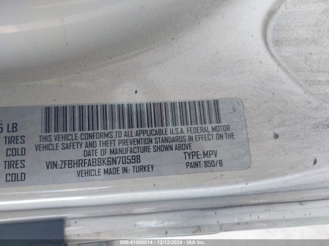 ZFBHRFAB8K6N70598 RAM Promaster City Tradesman