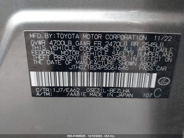 JTHGZ1B24P5061646 Lexus Is 350 F Sport