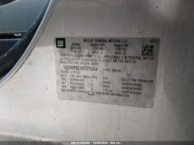 1GCVKPEC3HZ275364 Chevrolet Silverado 1500 Custom