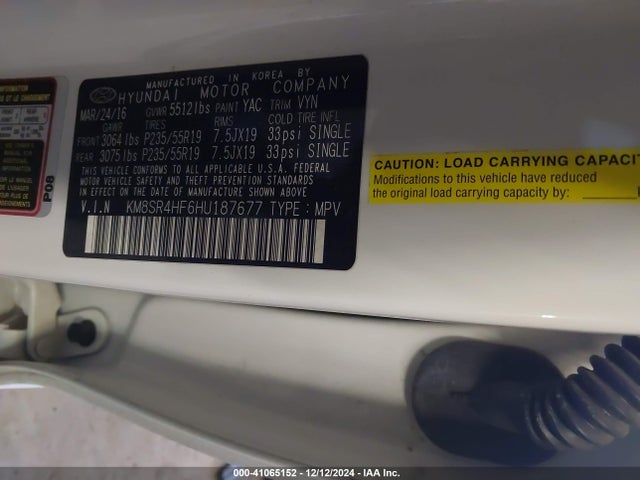 Hyundai Santa Fe Se Ultimate 2017 KM8SR4HF6HU187677 Image 9