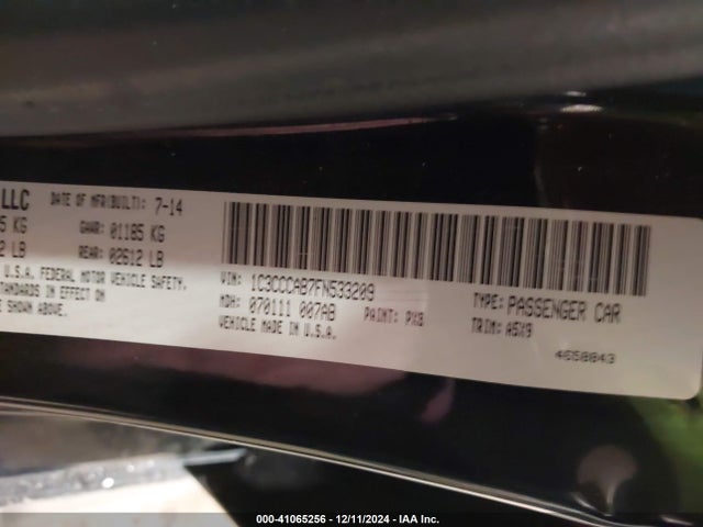 Chrysler 200 Limited 2015 1C3CCCAB7FN533209 Image 9