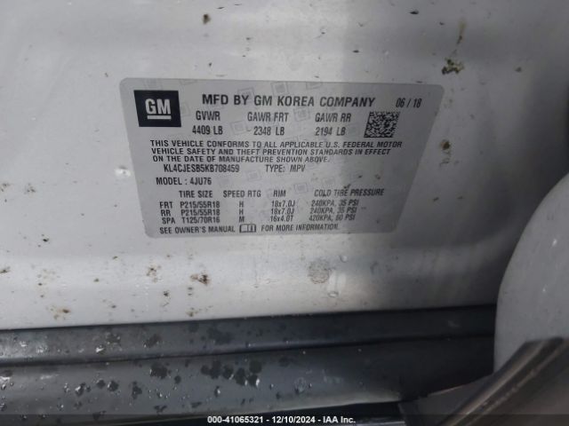 KL4CJESB5KB708459 Buick Encore Awd Preferred