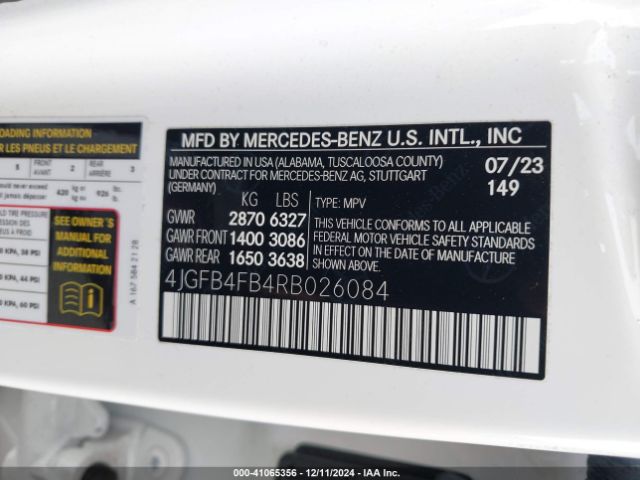 4JGFB4FB4RB026084 Mercedes-Benz Gle 350 4matic