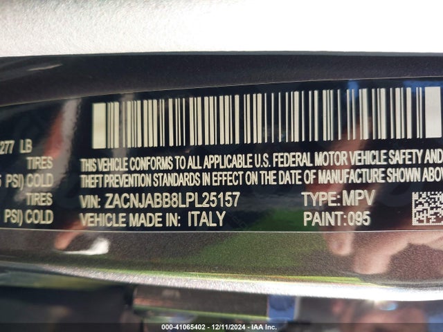 ZACNJABB8LPL25157 Jeep Renegade Latitude Fwd