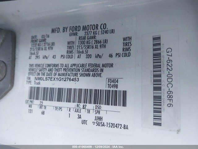 Ford 2016 2016 NM0LS7EX1G1276453 Image 9