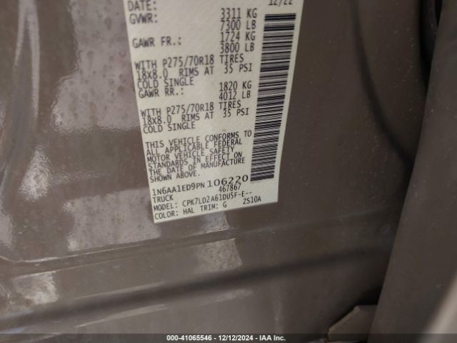 1N6AA1ED9PN106220 Nissan Titan Pro-4x 4x4