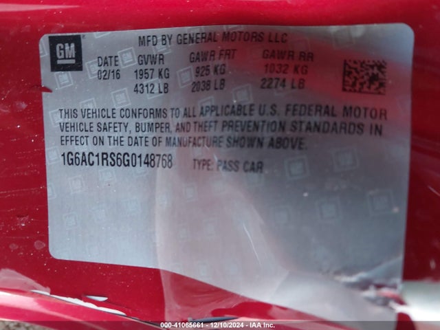 2016 CADILLAC ATS 1G6AC1RS6G0148768 Photo 8