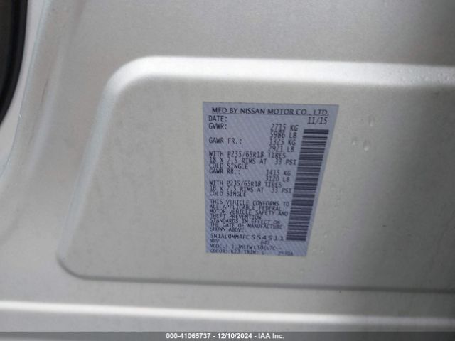 5N1AL0MM4FC554511 Infiniti QX60