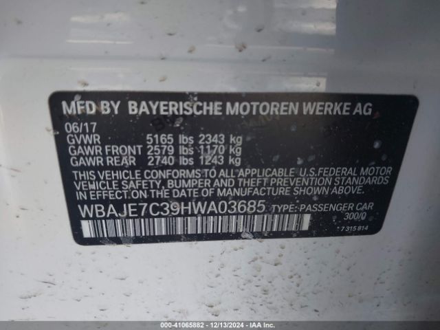 WBAJE7C39HWA03685 BMW 540i Xdrive
