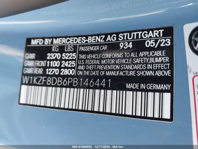 W1KZF8DB6PB146441 Mercedes-Benz E 350